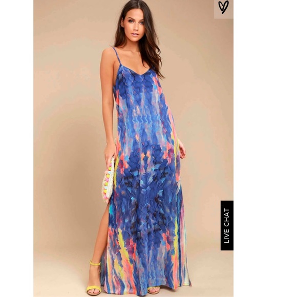 Lulus Dresses & Skirts - Lulus Flying Water Colors Maxi Dress